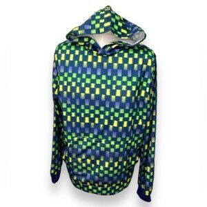 Totally Pink Women’s Holo Check Pullover Hoodie, Blue, size XL